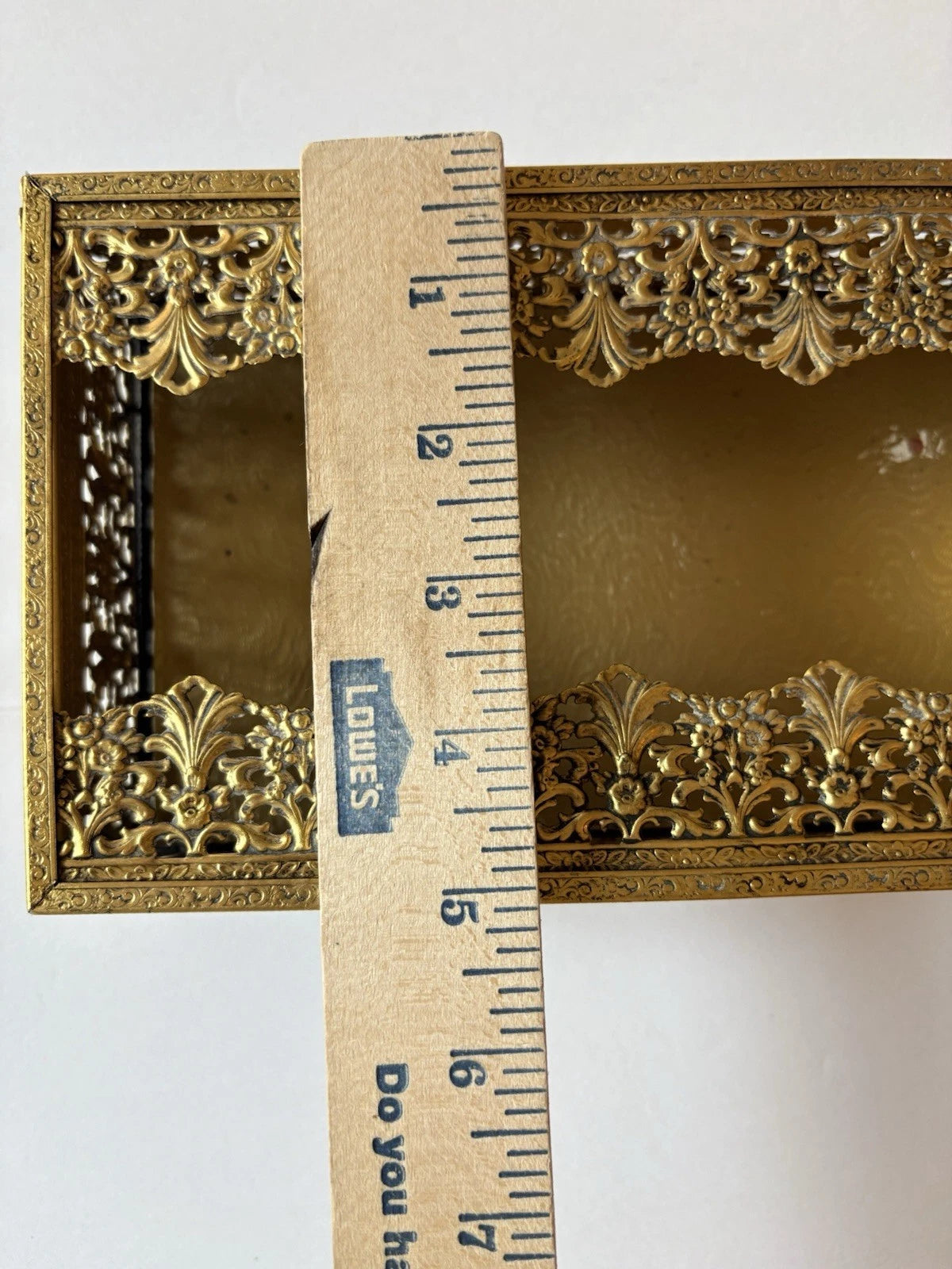 Vintage MCM Gold Tone Roses Ormolu Tissue Box Holder Ornate Hollywood Regency | eBay