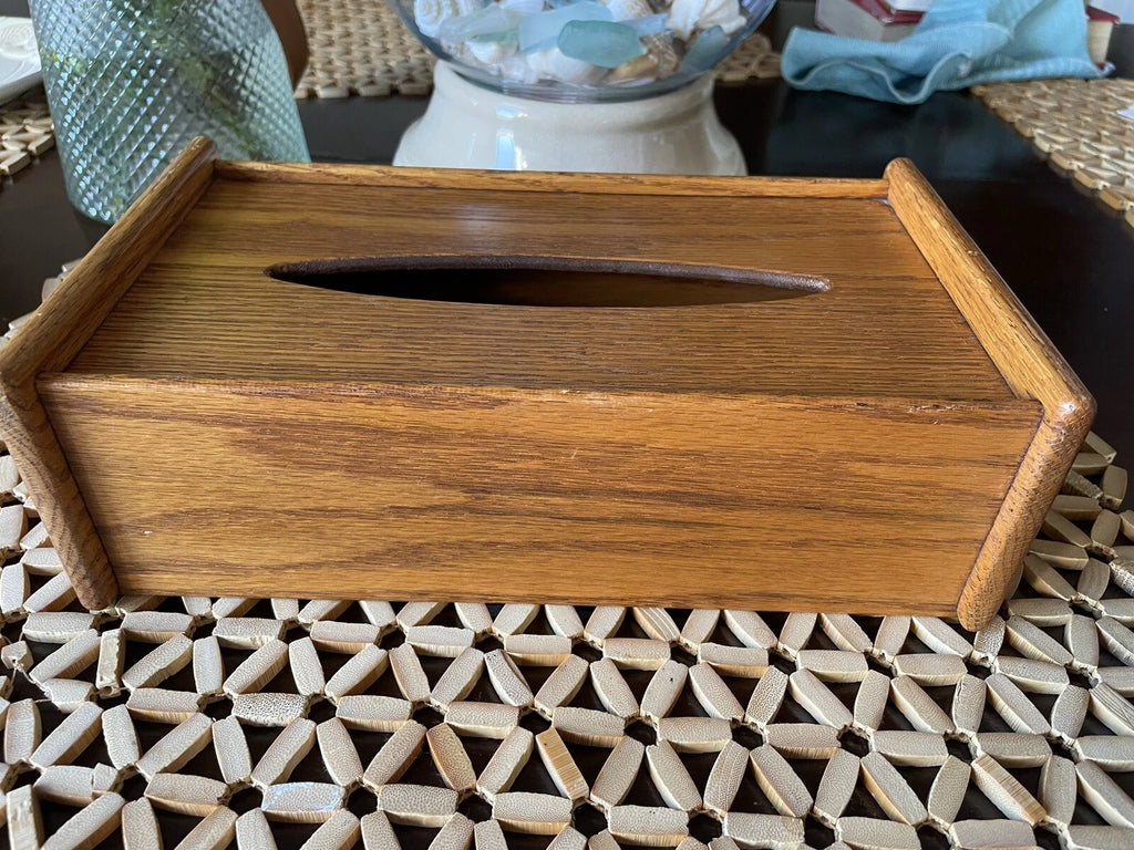 Wooden Tissue Box Cover, Vintage Style | eBay