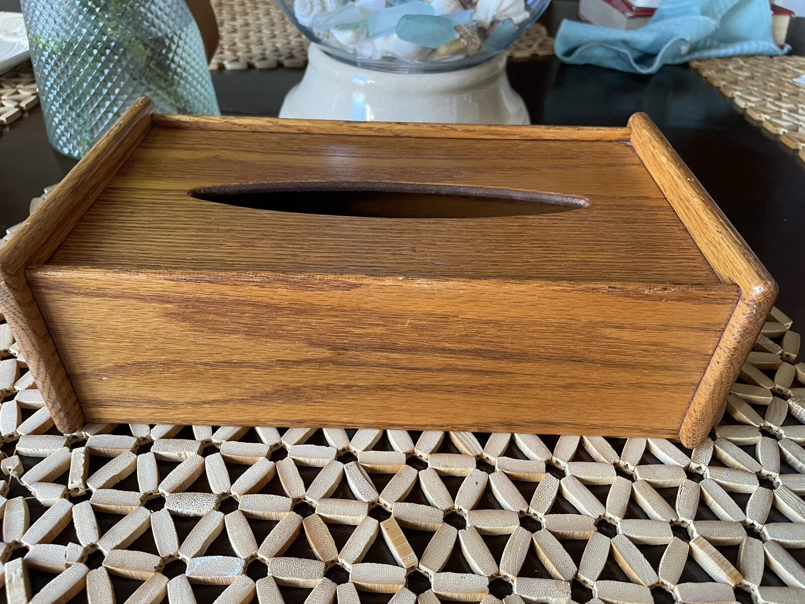 Wooden Tissue Box Cover, Vintage Style | eBay