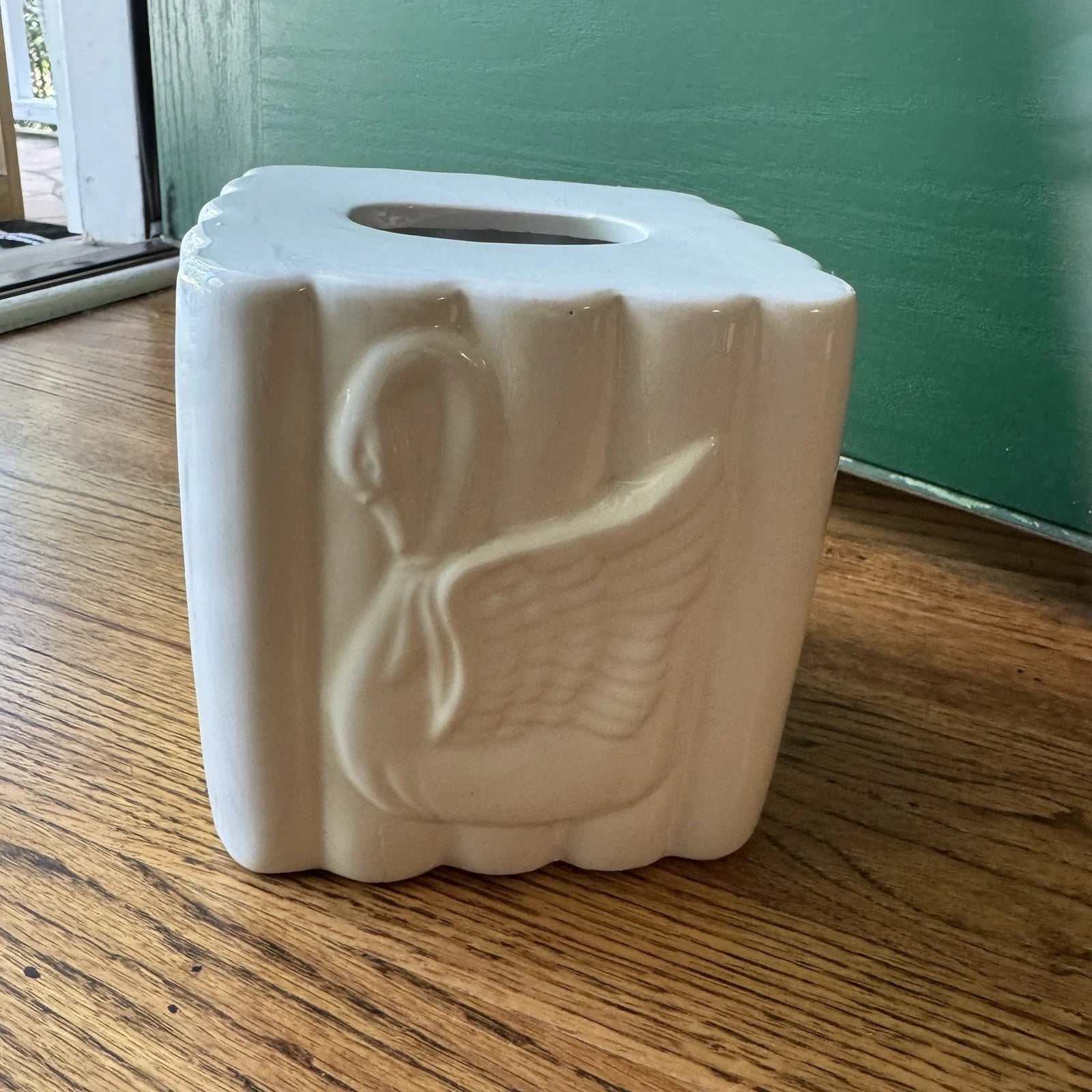 Vibtage Ceramic Swan Tissue Box Cover | Embossed Pottery | Cottagecore | eBay