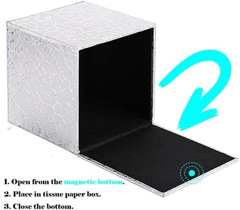 Silver Tissue Box Cover - Square Tissue Box Holder for Bathroom Accessories | eBay