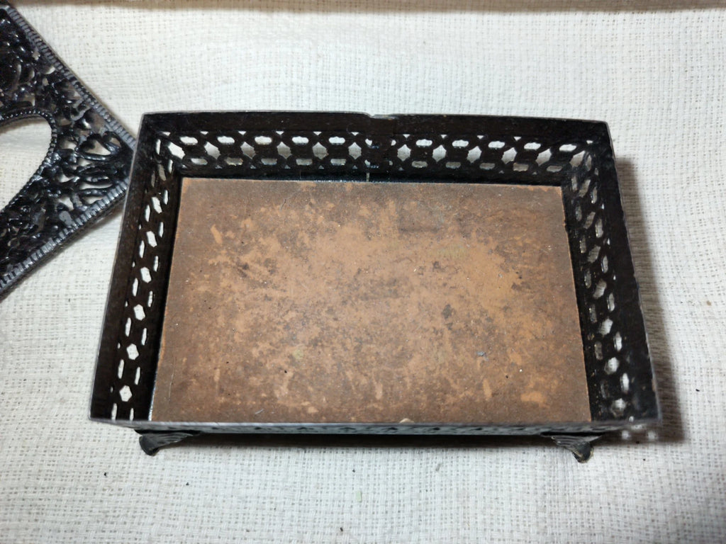 Vtg Pocket Small Tissue Holder Black Ormolu Filigree Ornate Regency 4.5” | eBay