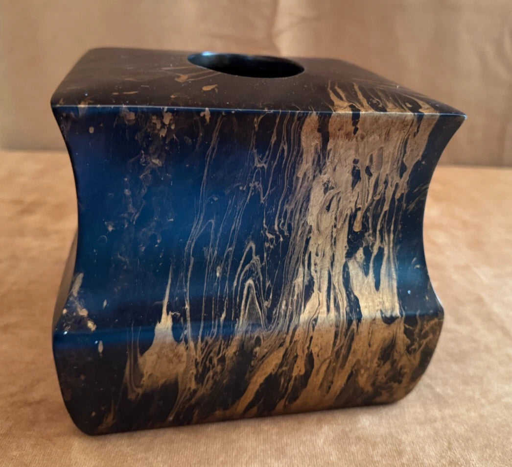 Montego Gold Dust Tissue box Holder cube upright bathroom accessories vintage | eBay