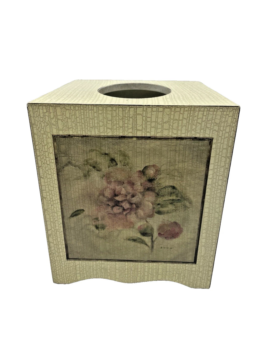 Cheri Blum Vintage Antique Rose Wood Tissue Box Cover Holder | eBay