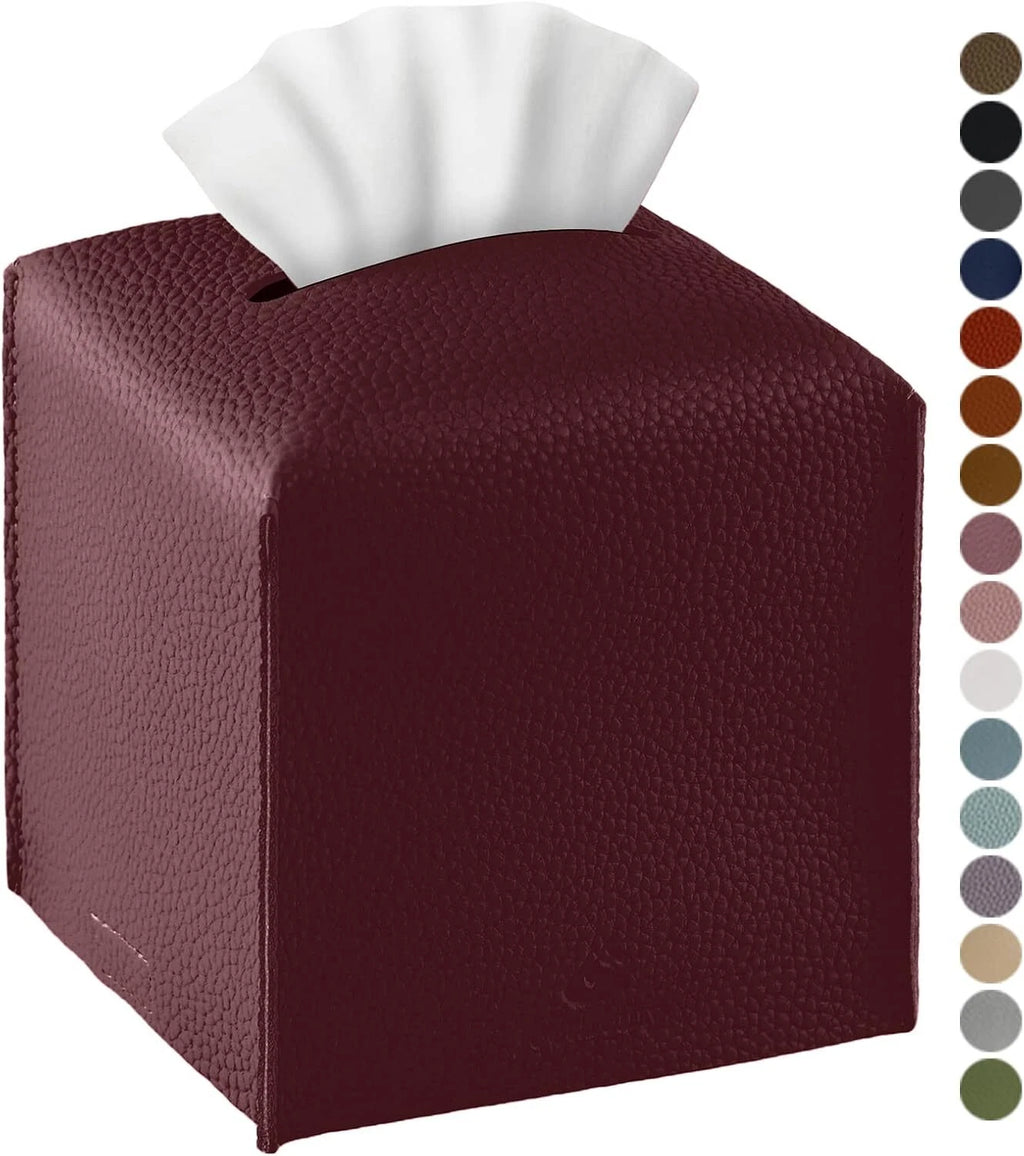 PU Leather Tissue Box Covers – Modern Square Holders for Home, Office & Bathroom | eBay