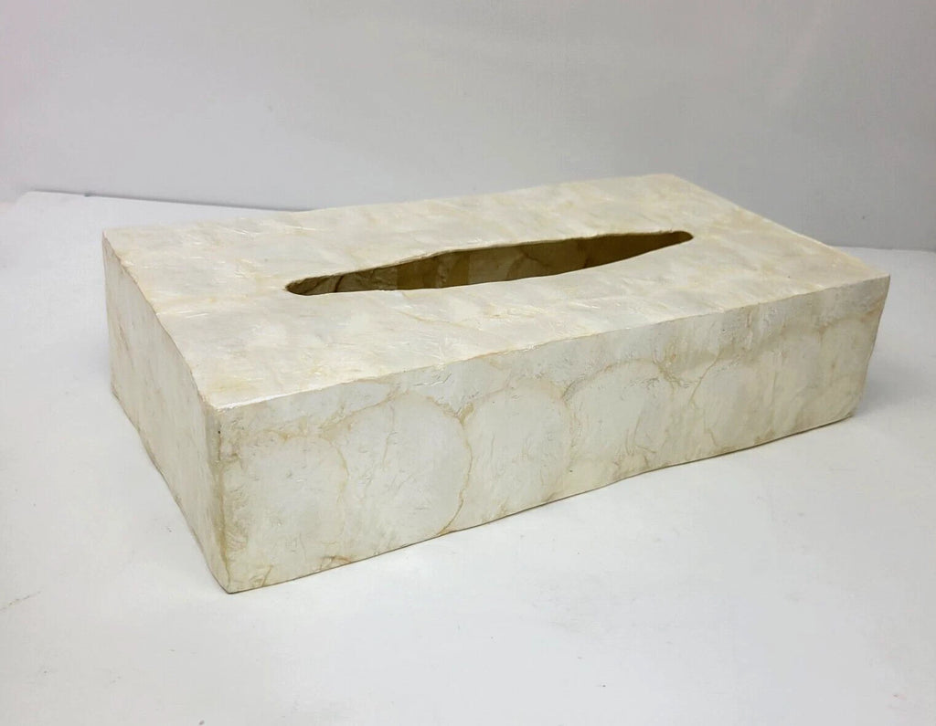 Natural Capiz Shell Rectangular Tissue Box Holder Cover 12.25" x 5.75" x 2.75" | eBay