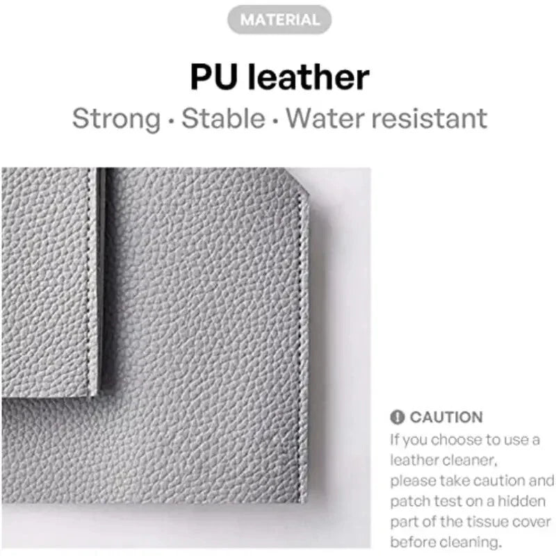 Tissue Box Cover, Refined Modern PU Leather Square Tissue Box Holder | eBay