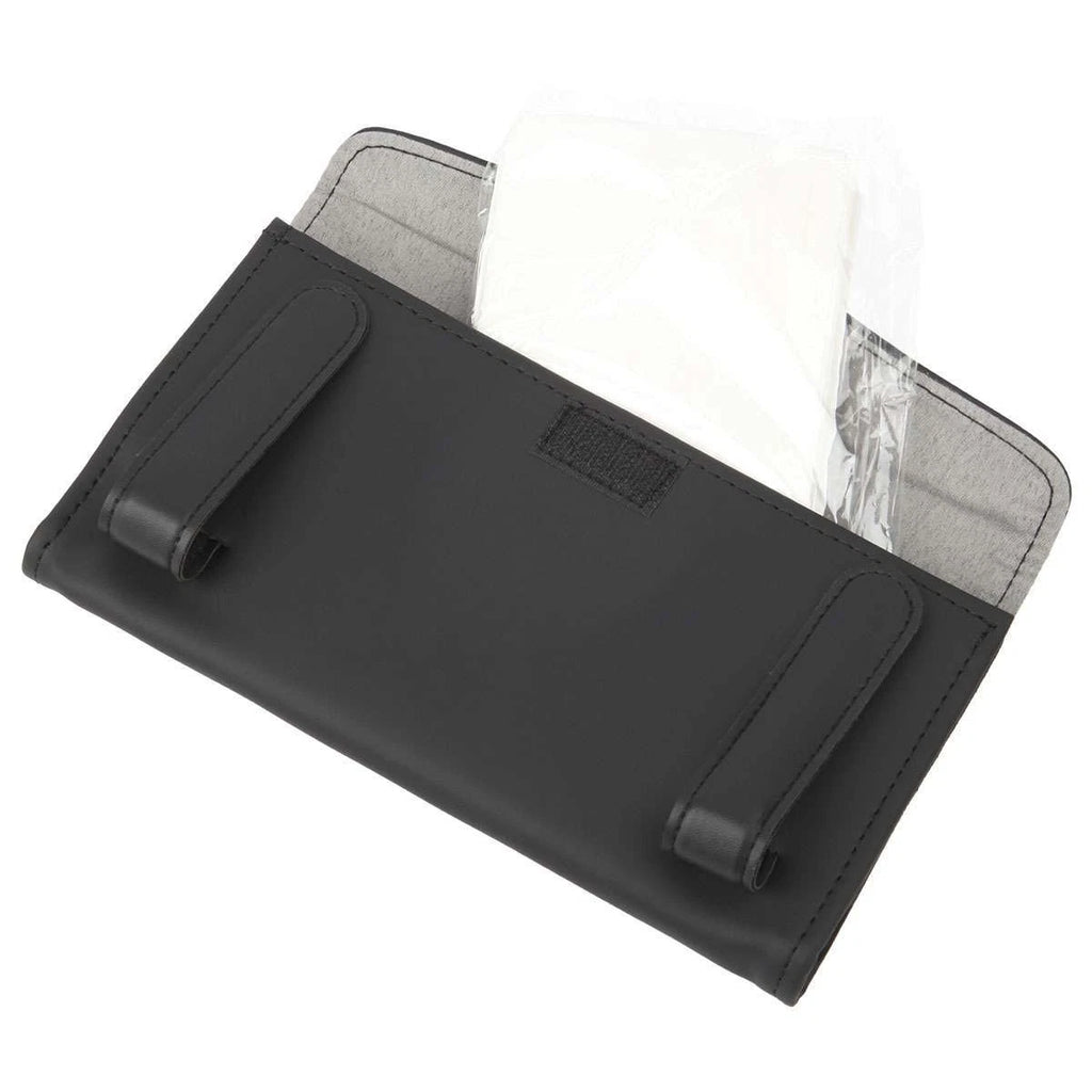Car Sun Visor Tissue Dispenser Box Holder Universal PU Leather Paper Towel Case | eBay