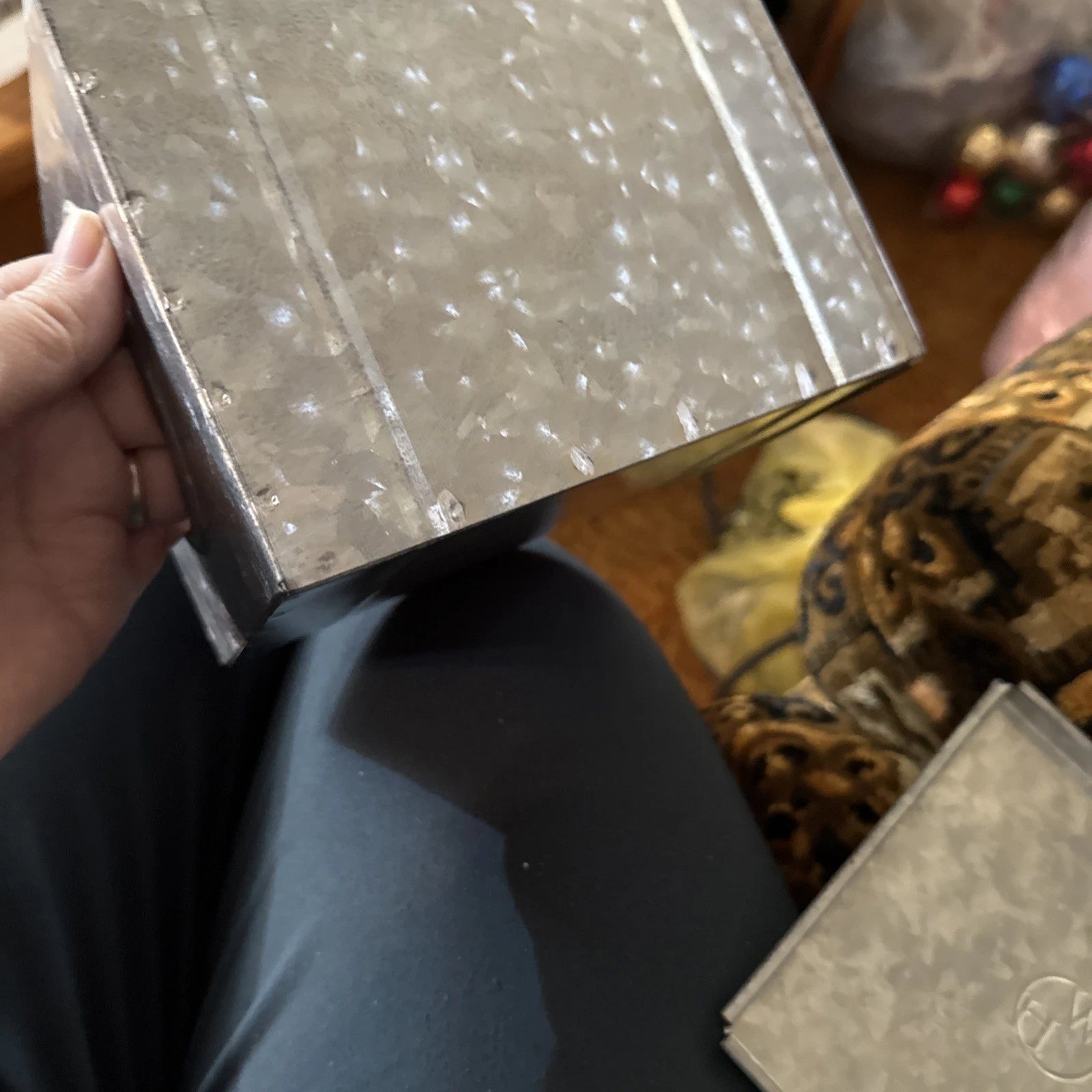 Tissue Box Cover Square Rustic Galvanized Metal Tissue Box Holder | eBay