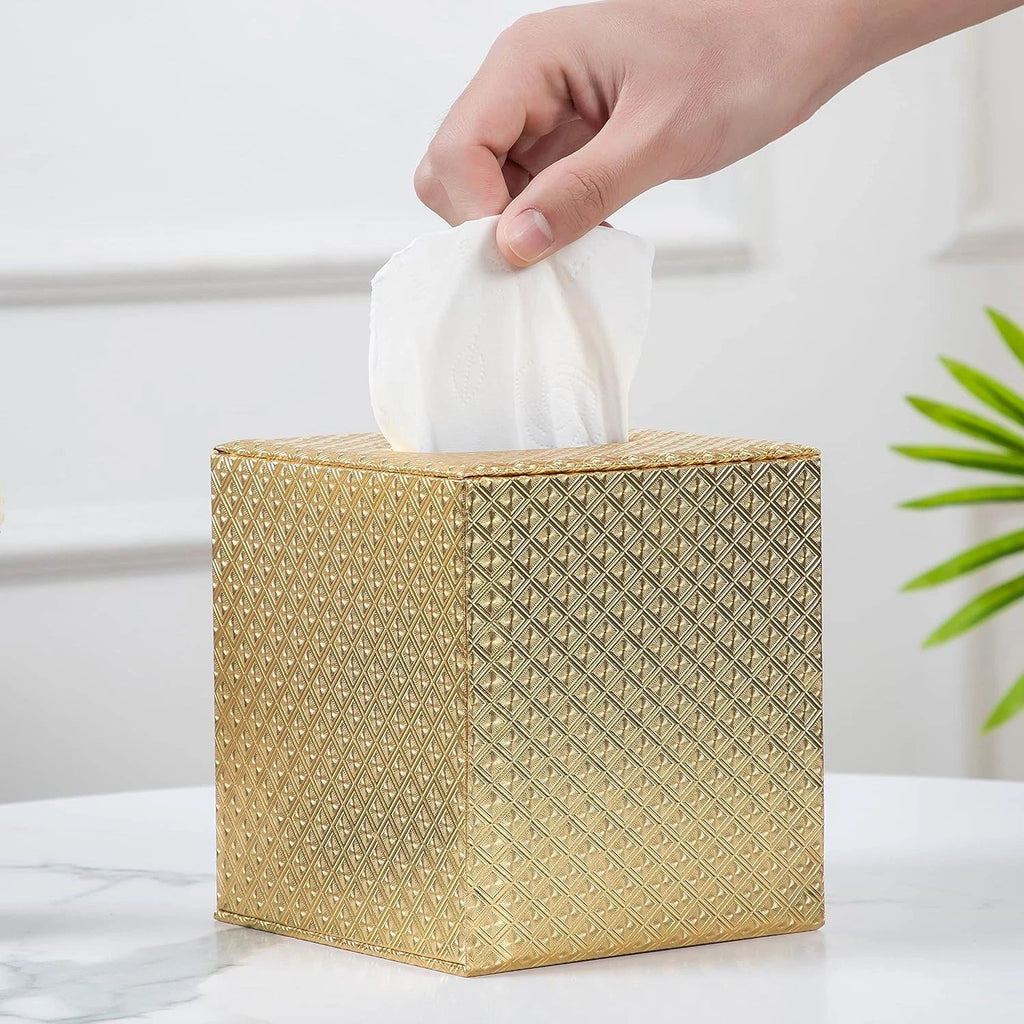 Gold Tissue Box Cover,Tissue Cover Square,Gold Square, | eBay
