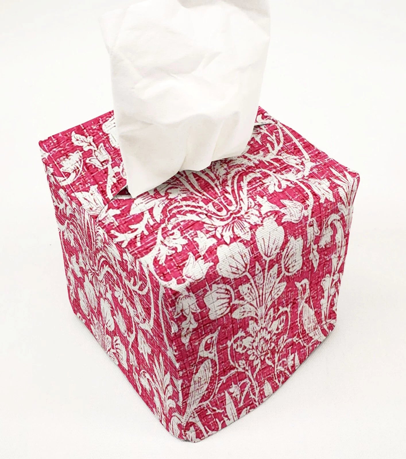 Pink Floral Damask Tissue Box Cover | eBay