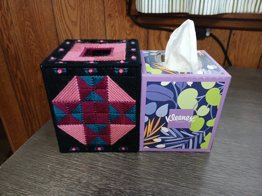 Quilt Square Tissue Box Cover, Plastic Canvas | eBay