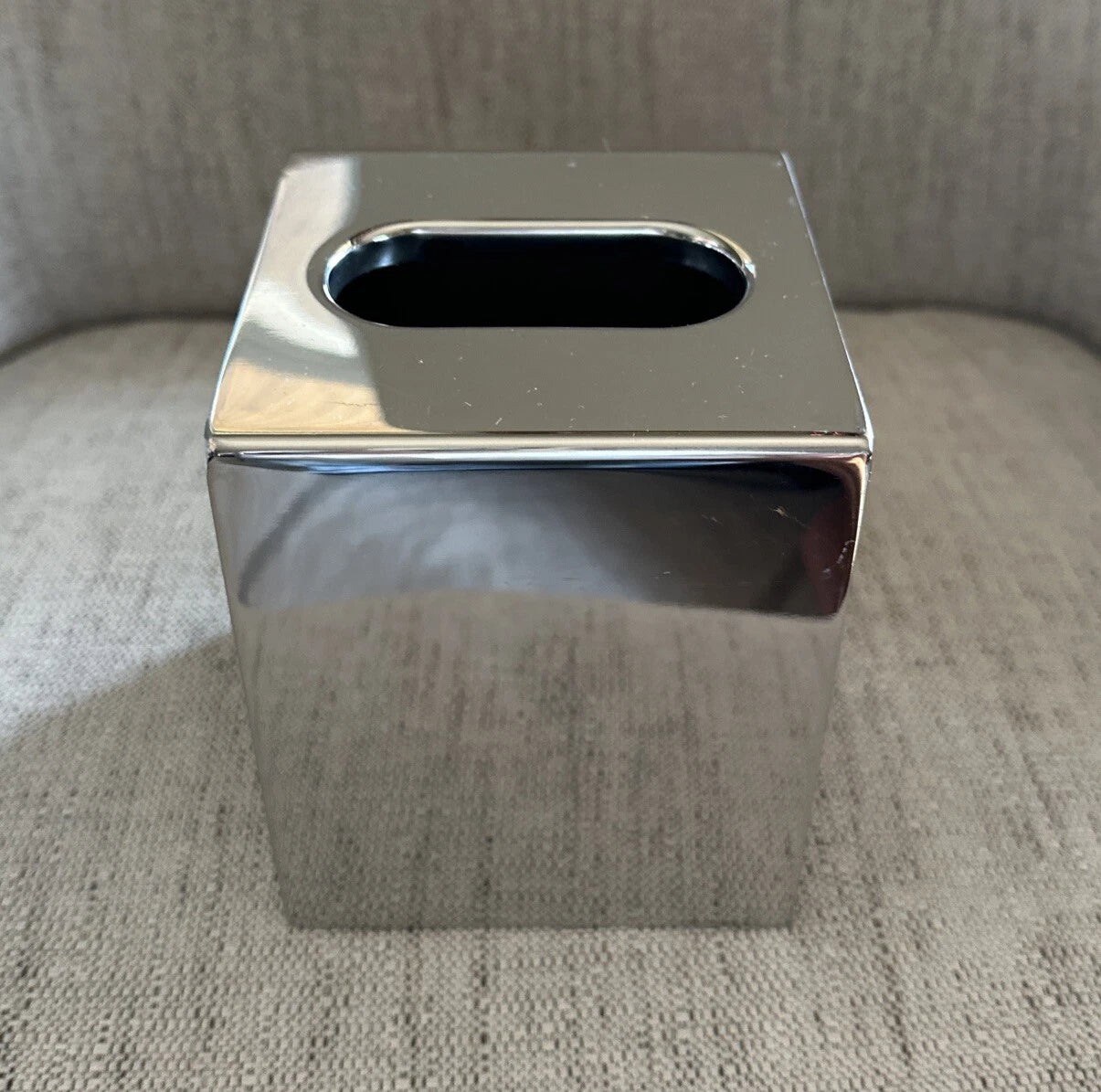 Square Metal Silver Tone Facial Tissue Box Cover Holder | eBay