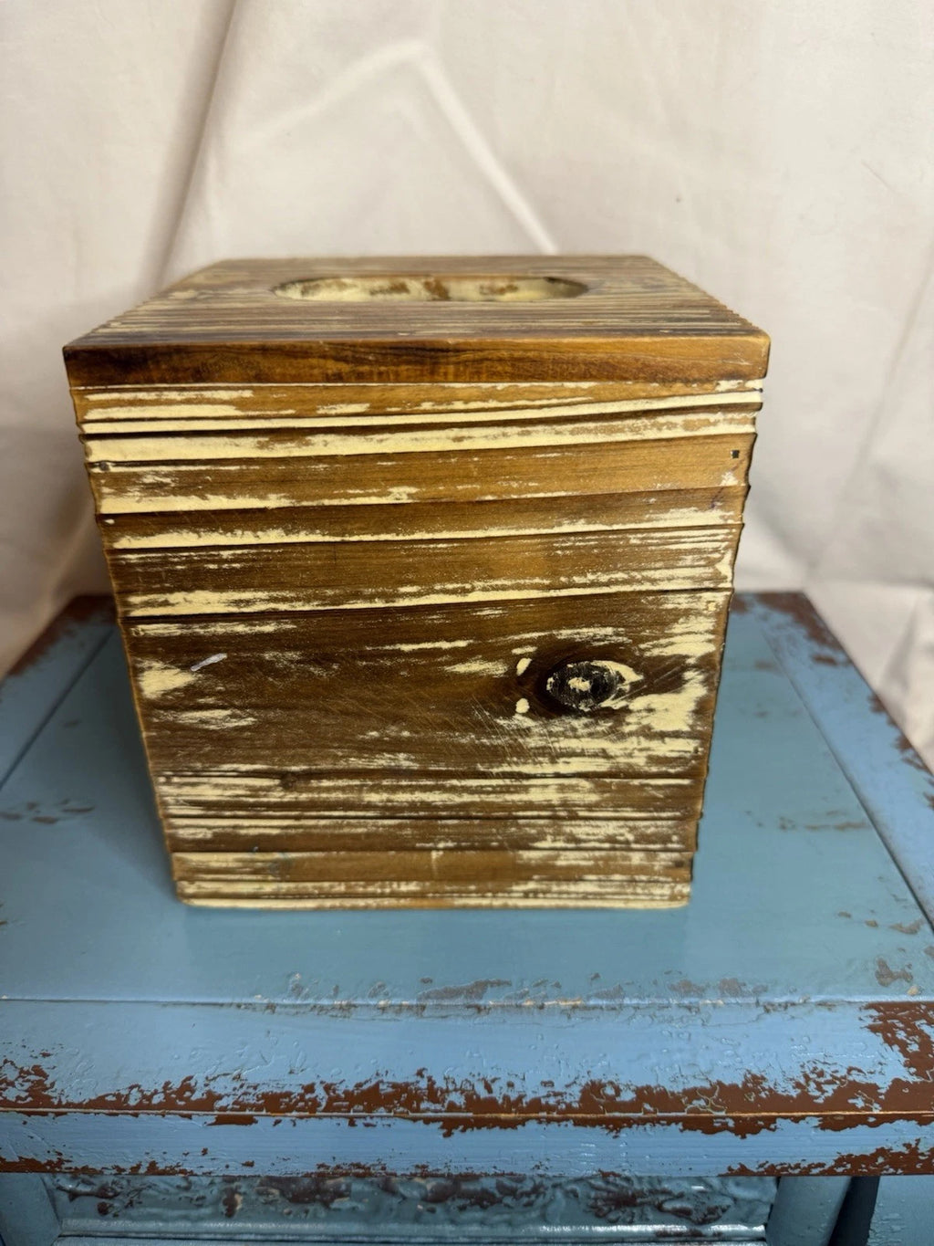 Rustic Torched Barn wood Tissue Box Cover Farm Decor | eBay