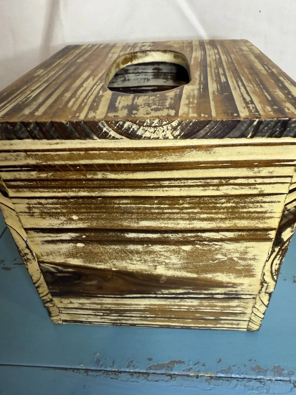 Rustic Torched Barn wood Tissue Box Cover Farm Decor | eBay