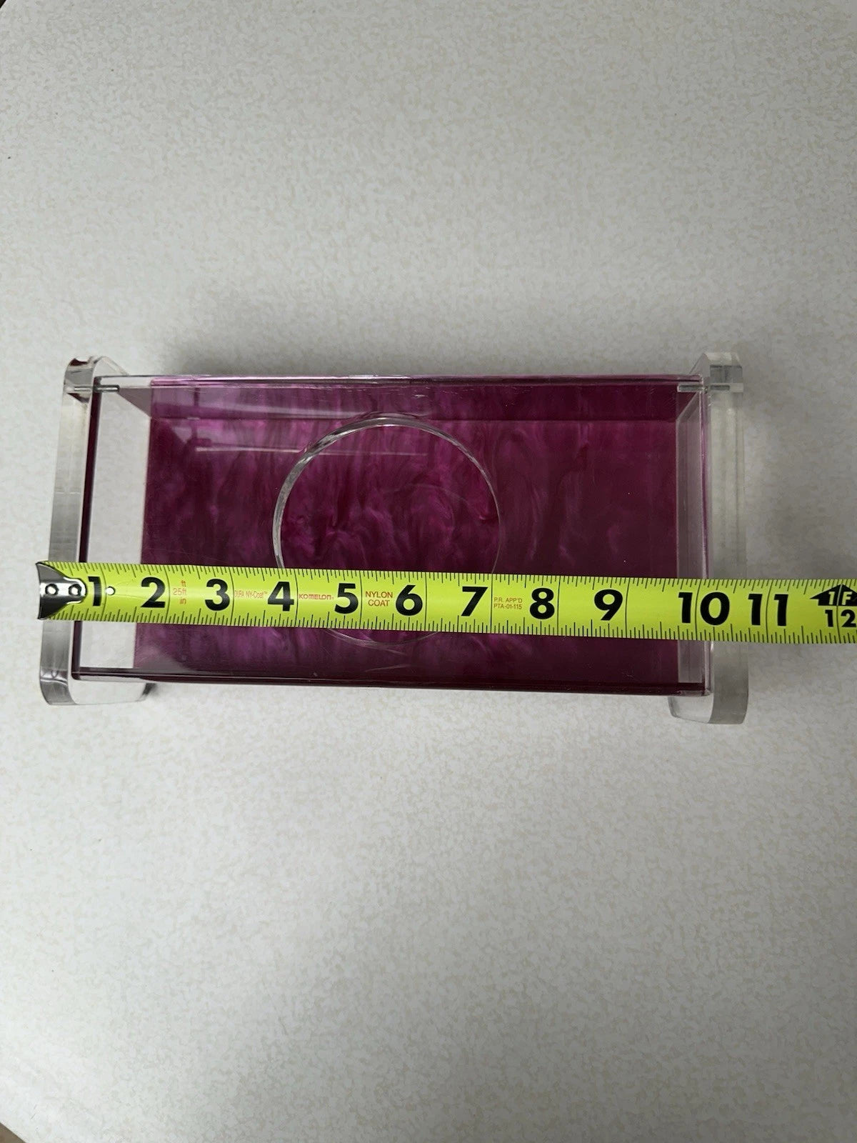 Vintage MCM Regency Thick Lucite Kleenex Cut Tissue Box Holder Acrylic pink | eBay