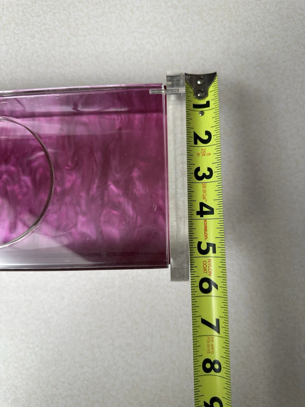 Vintage MCM Regency Thick Lucite Kleenex Cut Tissue Box Holder Acrylic pink | eBay