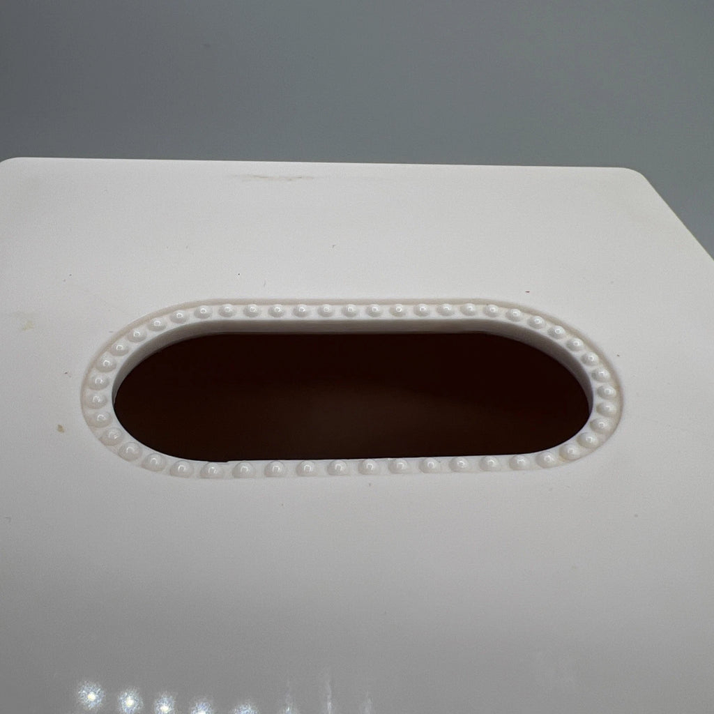 Martha Stewart Everyday Tissue Box Cover Cream Pink Beading Hard Plastic | eBay