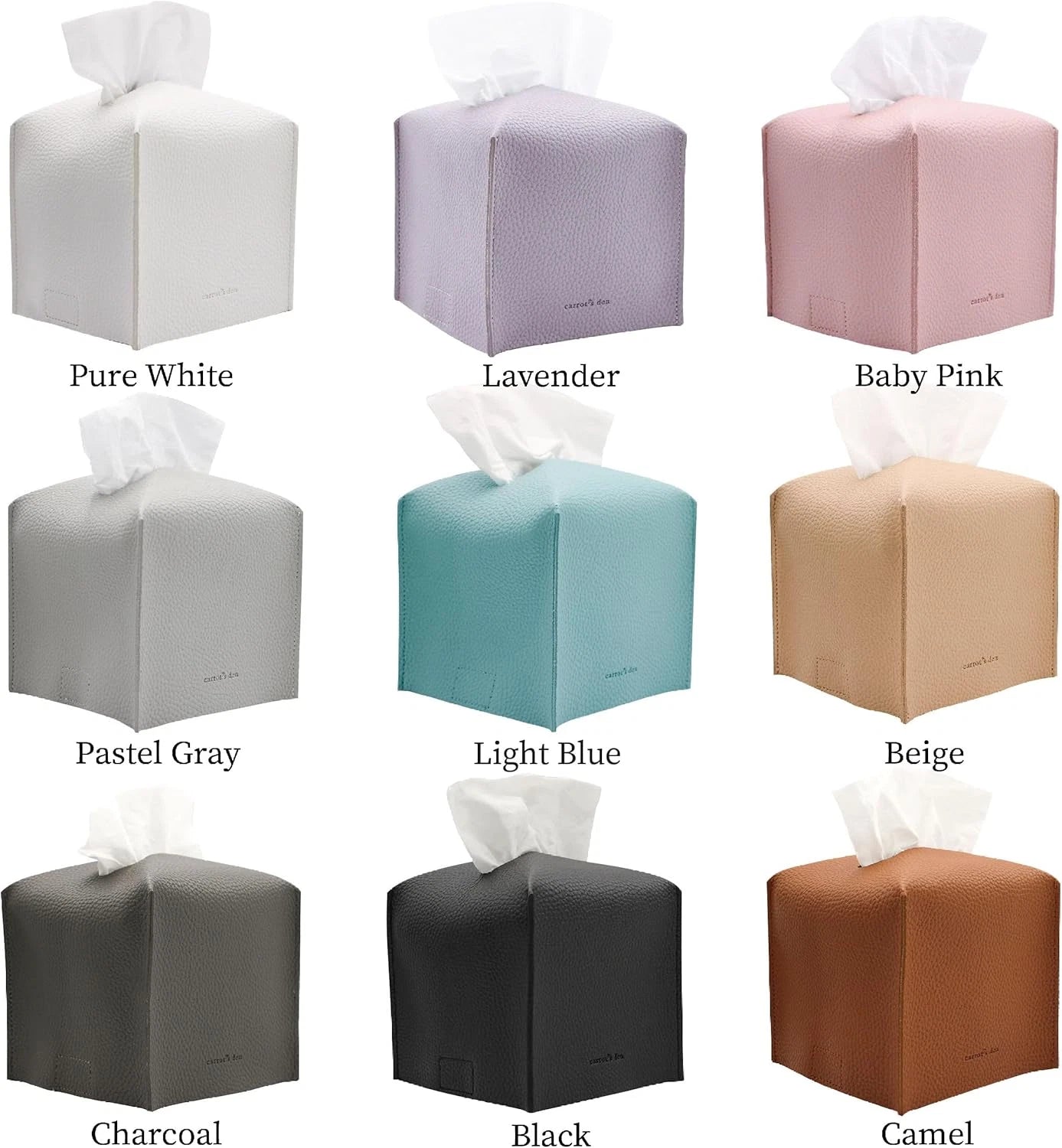 Tissue Box Cover Holder, Square with Bottom Belt by - PU Leather Decorative | eBay