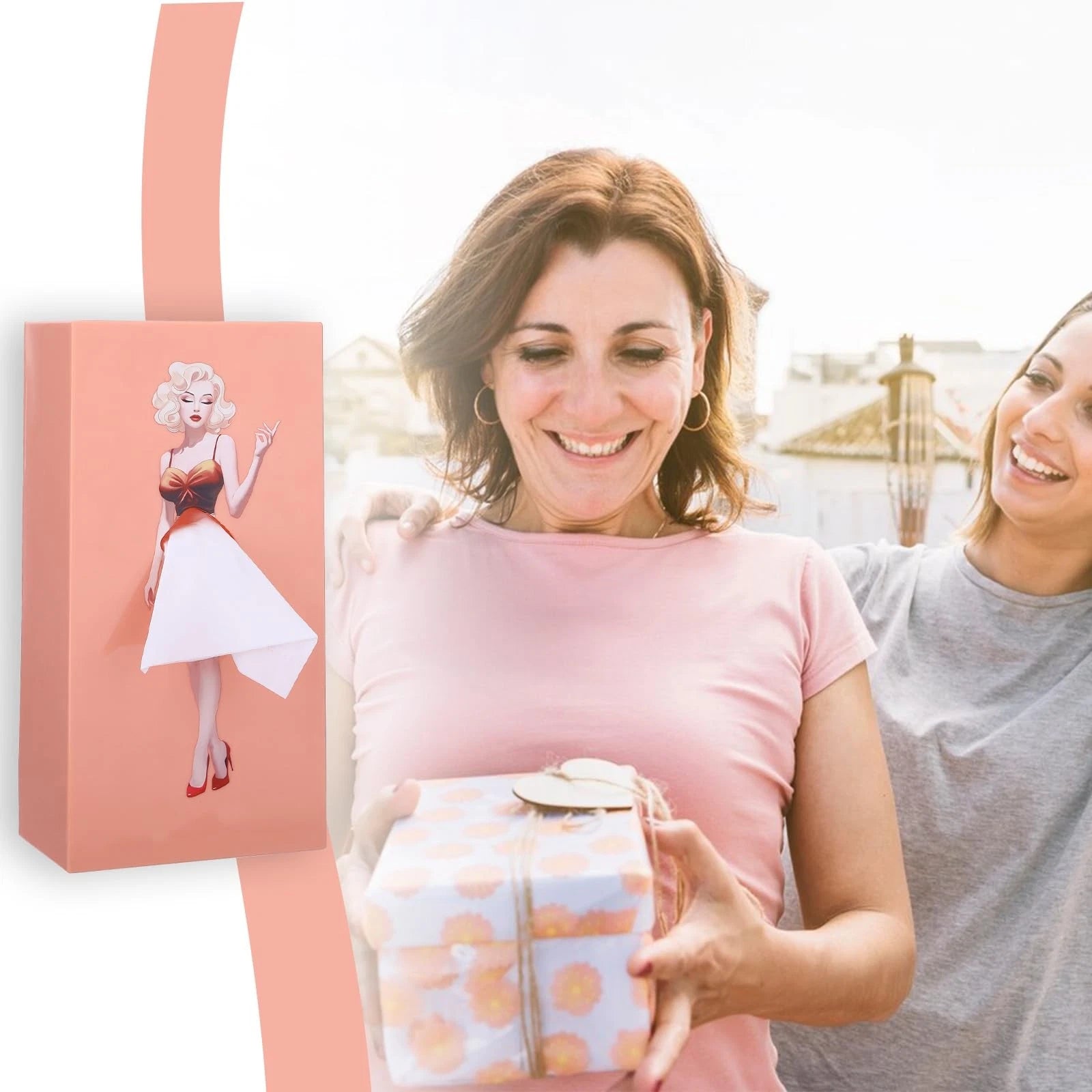 Pulling Skirt Tissue Box, Creative Tissue Boxes Holder Fun Lady Skirt Pink | eBay