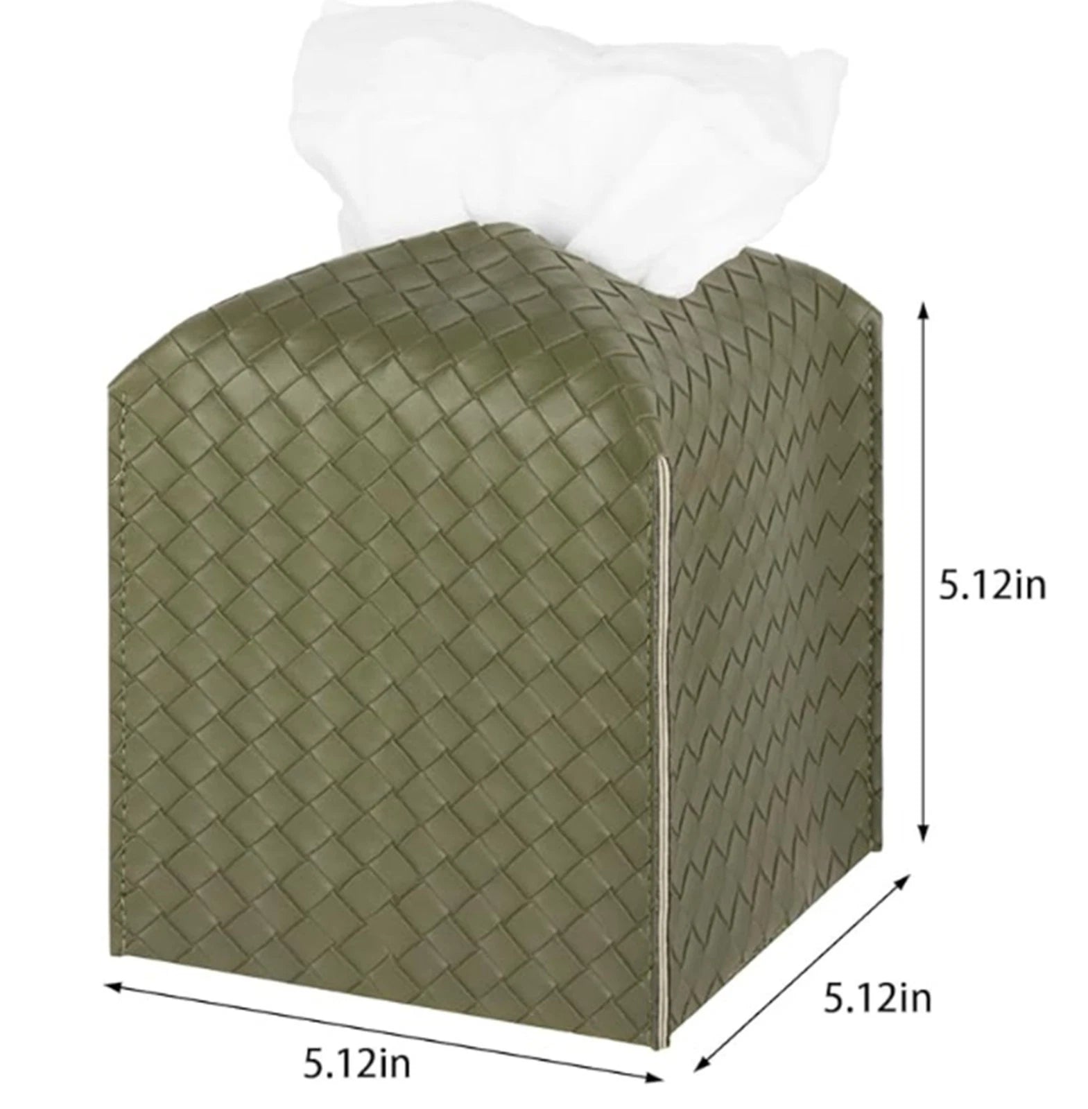 Tissue Box Cover PU Leather Tissue Holder Square Olive NEW | eBay