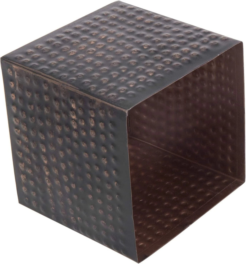 Tissue Holder with Open Bottom, Brushed Bronze Hammered Metal Tissue Box Cover | eBay