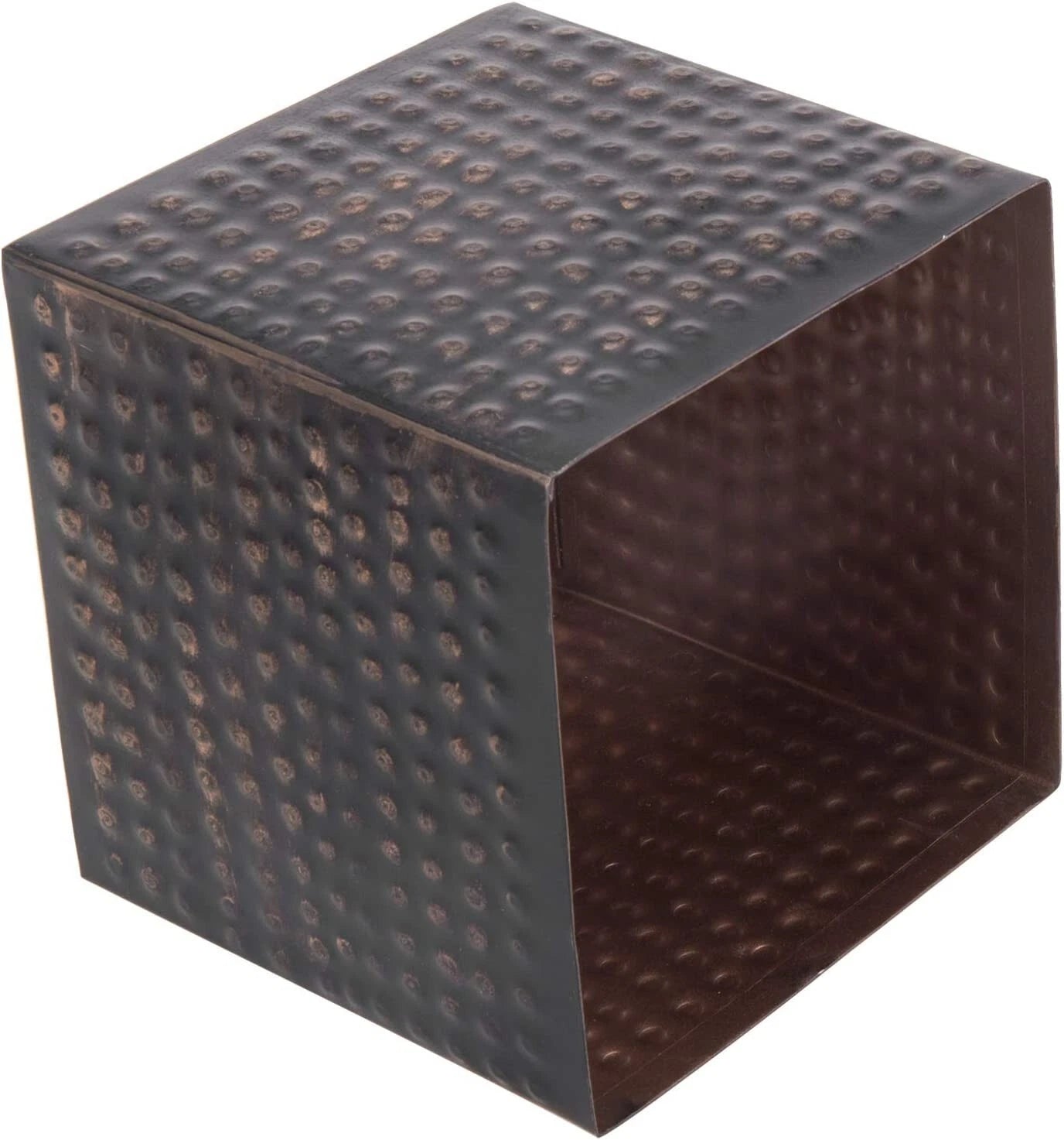 Tissue Holder with Open Bottom, Brushed Bronze Hammered Metal Tissue Box Cover | eBay