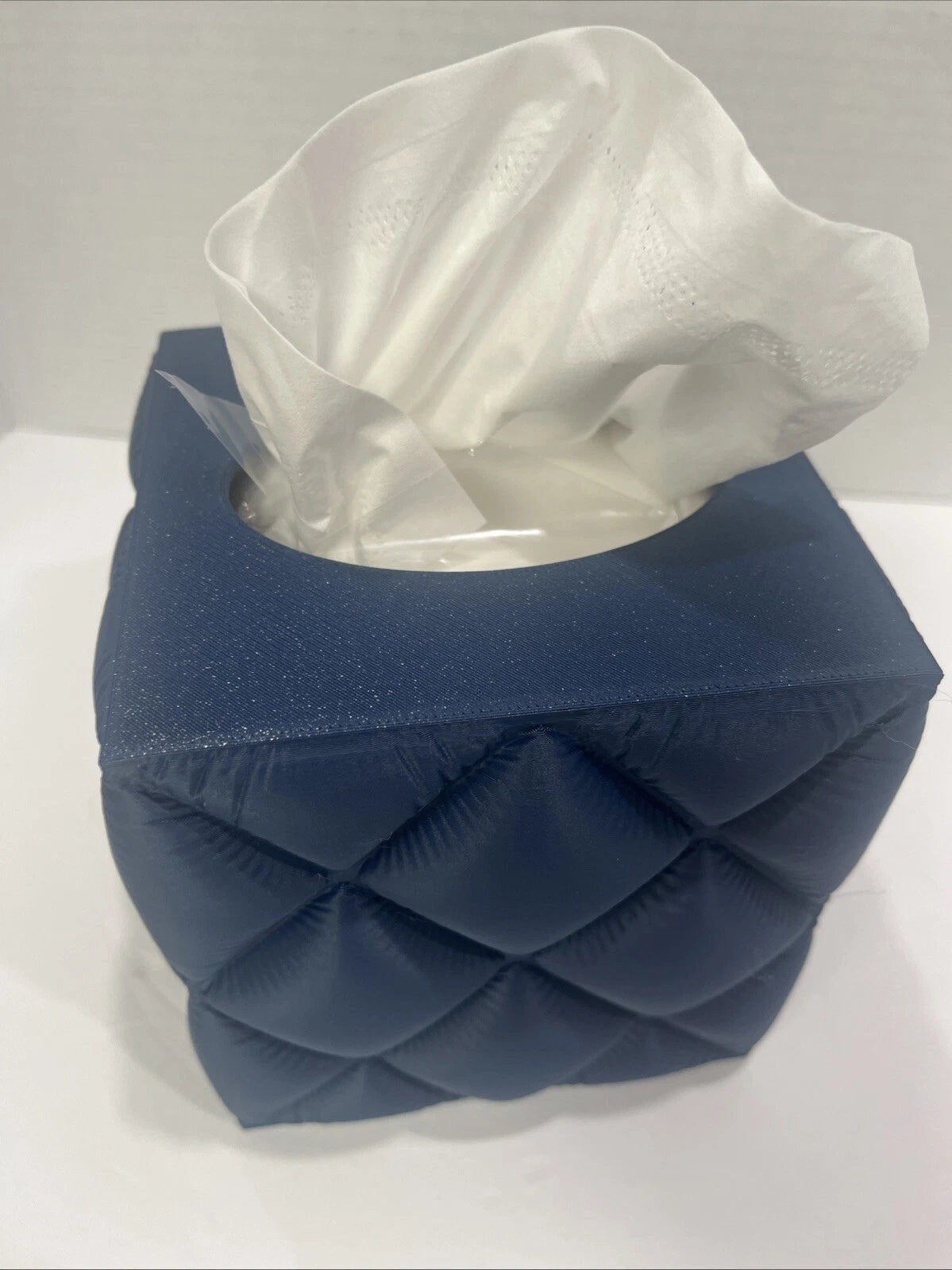 Tissue Box cover Holder Case Square Hard - Dark Blue + Tissue | eBay