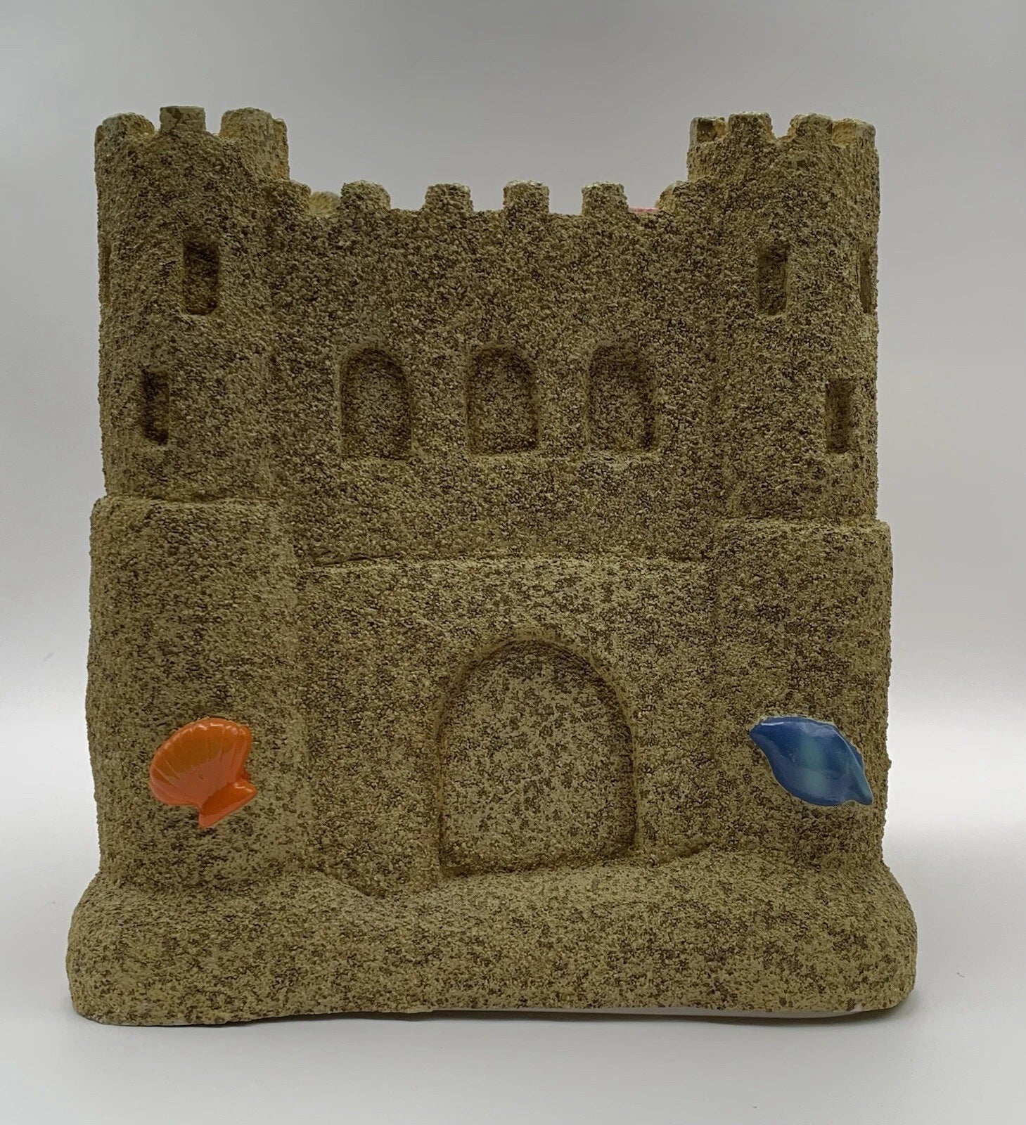 Sand castle tissue box cover.Heavy resin “sand” texture on outside surface.Beach | eBay