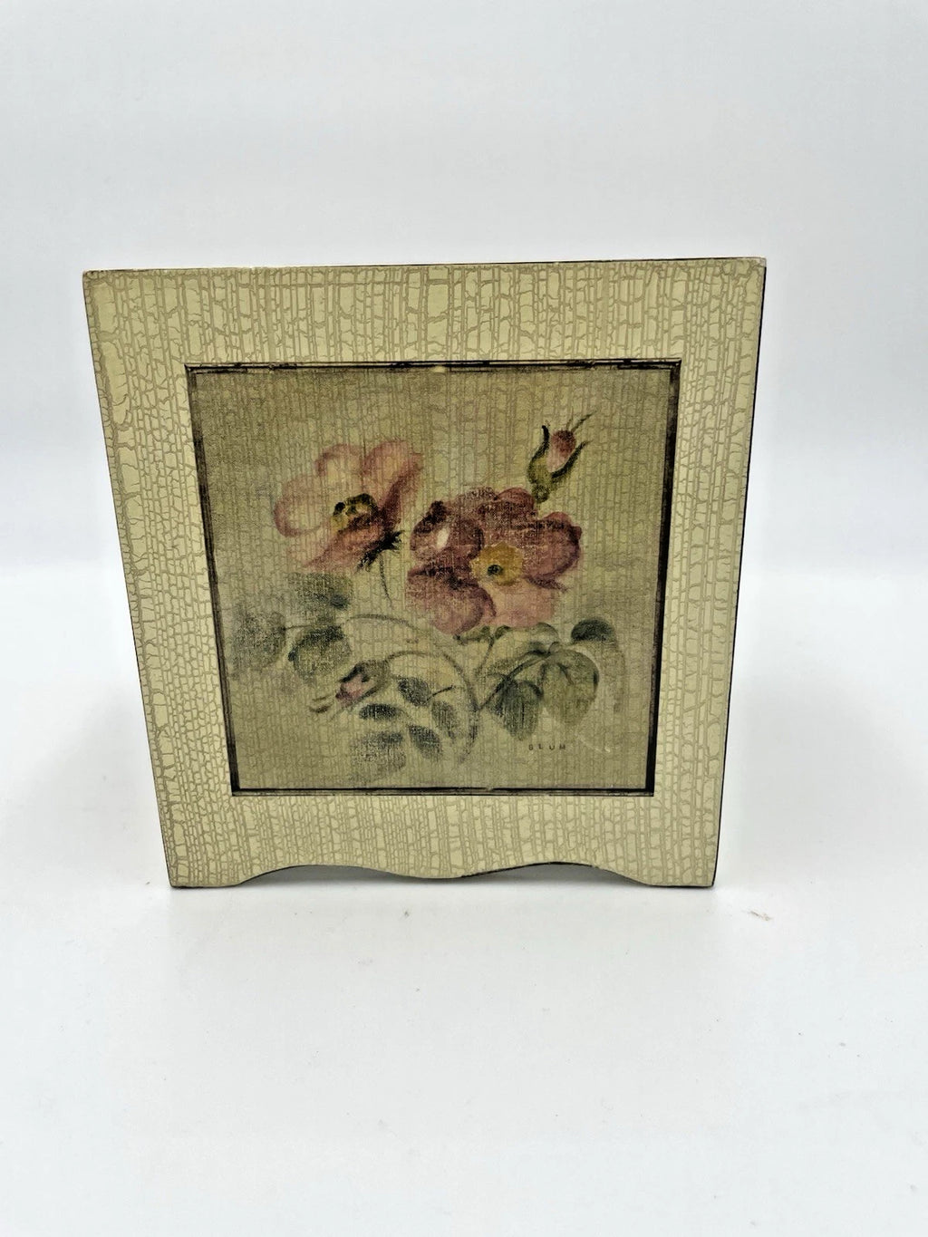 Cheri Blum Vintage Antique Rose Wood Tissue Box Cover Holder | eBay