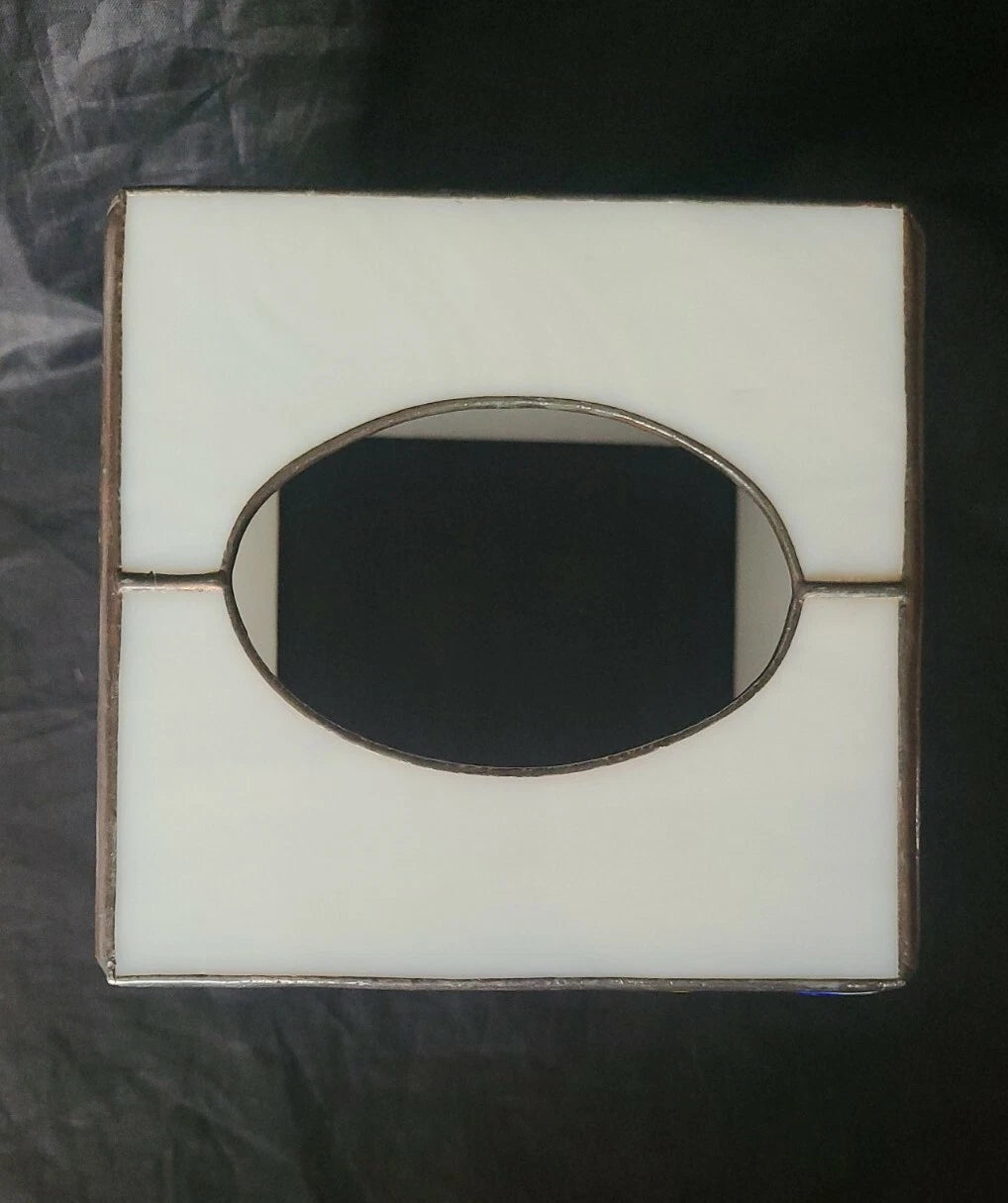 Vintage Copper Leaded Slag Glass Art Crafts Tissue Box Holder Fish 6x5x5 (B3-H13 | eBay