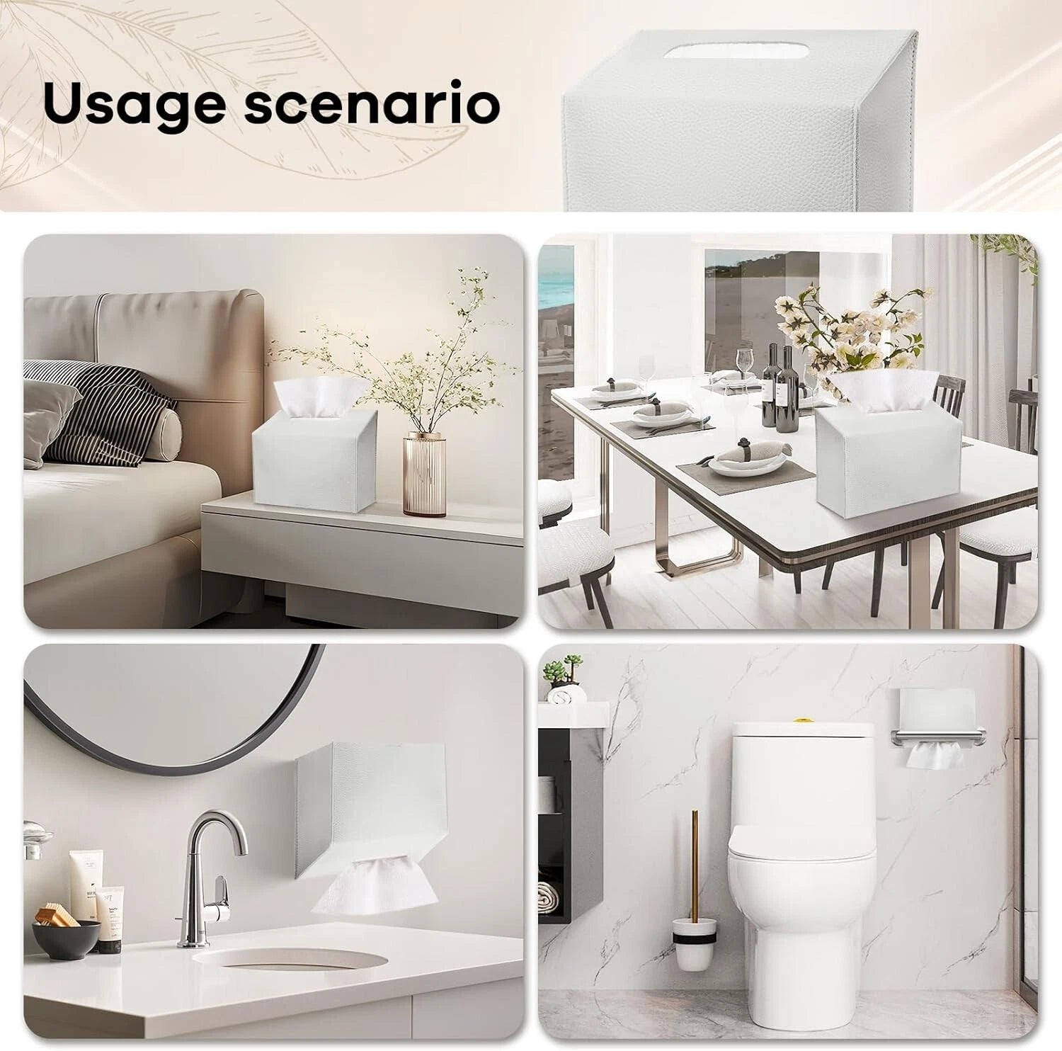 Tissue Box Cover Holder Compatible with Kleenex Disposable Paper Hand Towels New | eBay