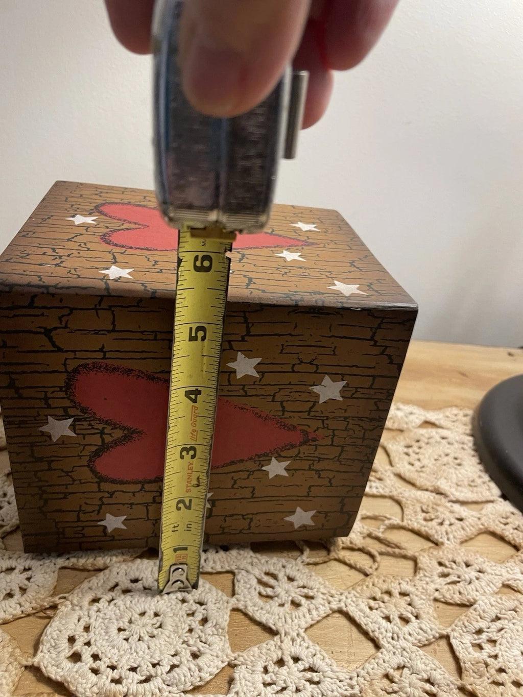 Primitive Country Tissue Box Cover Primitive Hearts Stars Preowned | eBay