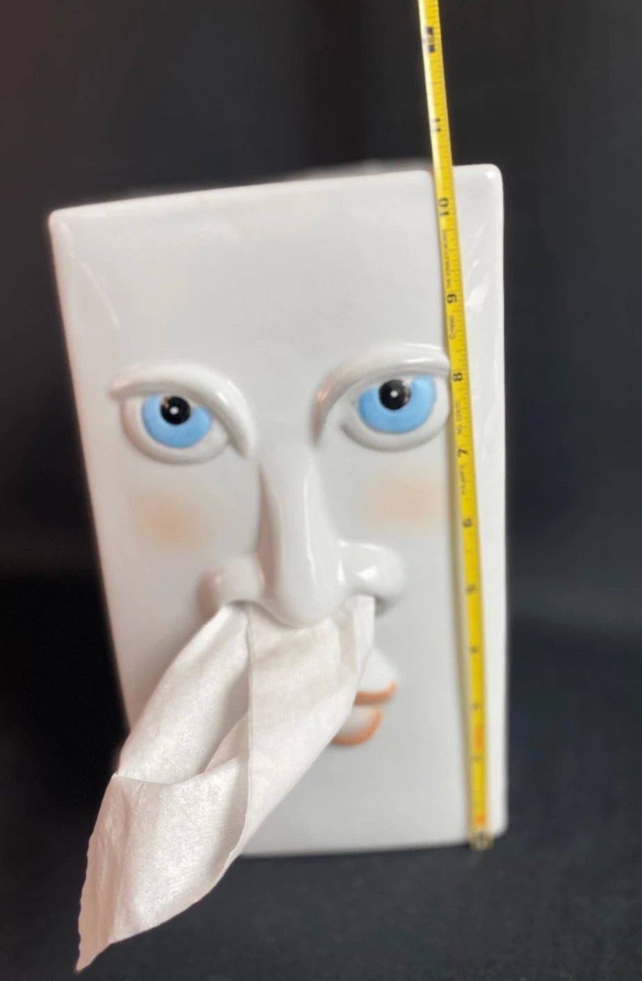 Vintage 1980s Pop Art Ceramic Face Nose Tissue Box Cover Dispenser Kitschy | eBay