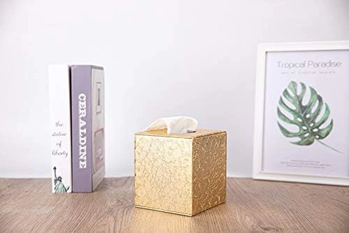 Tissue Box Cover Square,Gold Tissue Box Holder for Bathroom Accessories,Bathroo | eBay