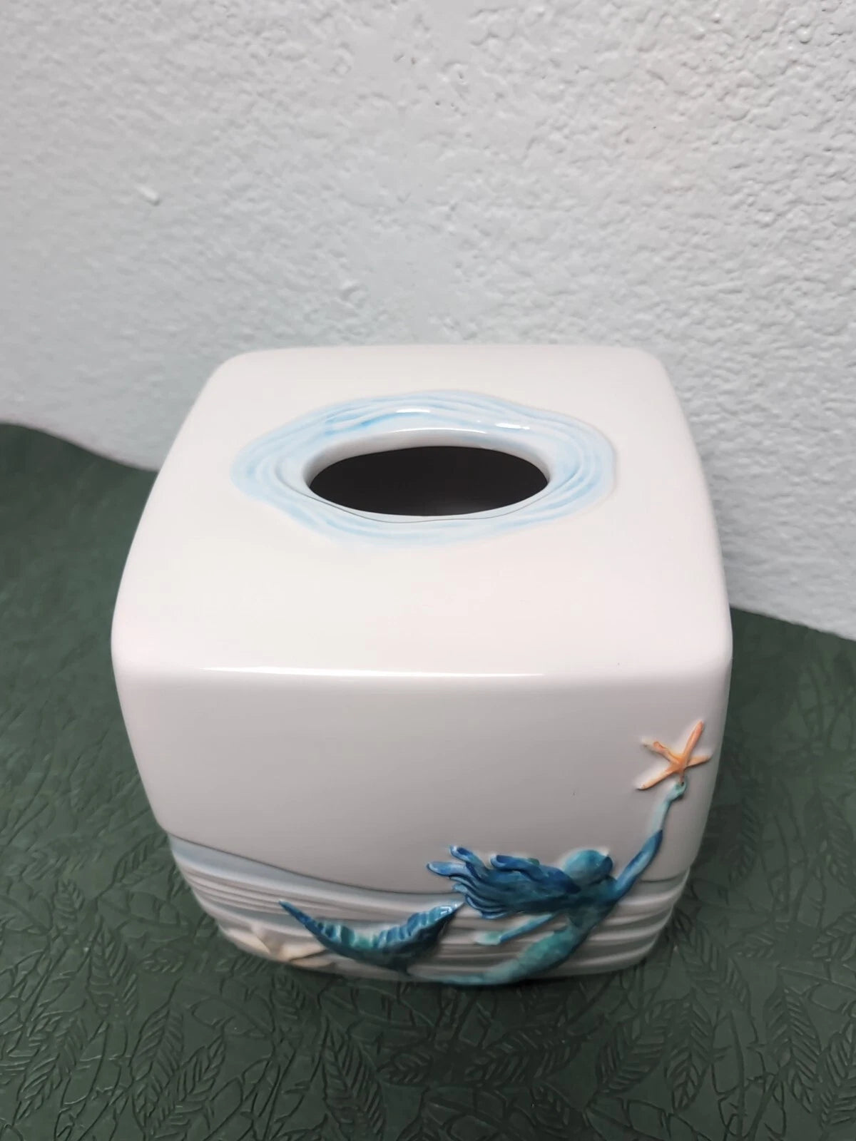 Cynthia Coulter Sea Splash Boutique Tissue Box Cover Hand-Painted Mermaid Rare | eBay