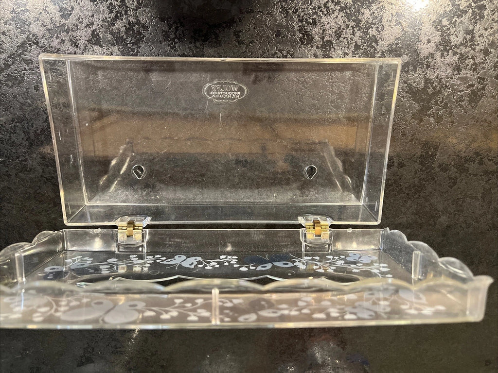 Vintage Tissue Box Holder Butterflies Wolff Products USA Acrylic | eBay