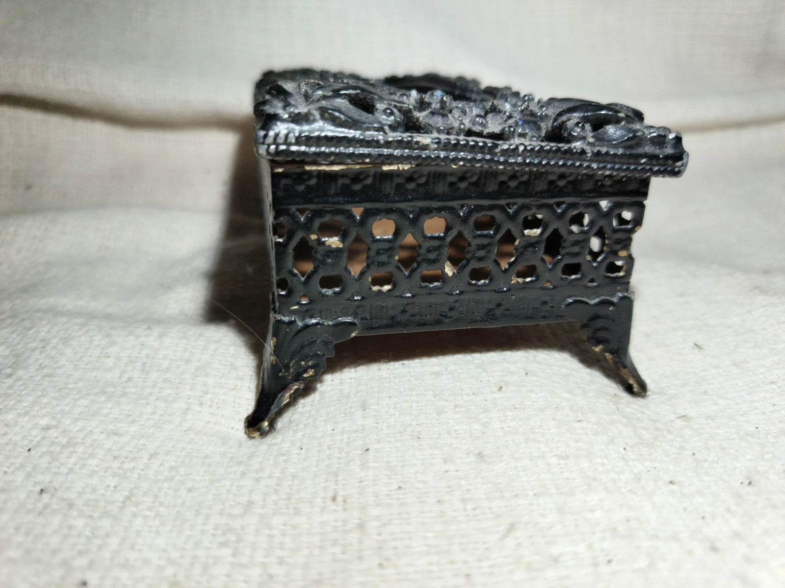 Vtg Pocket Small Tissue Holder Black Ormolu Filigree Ornate Regency 4.5” | eBay