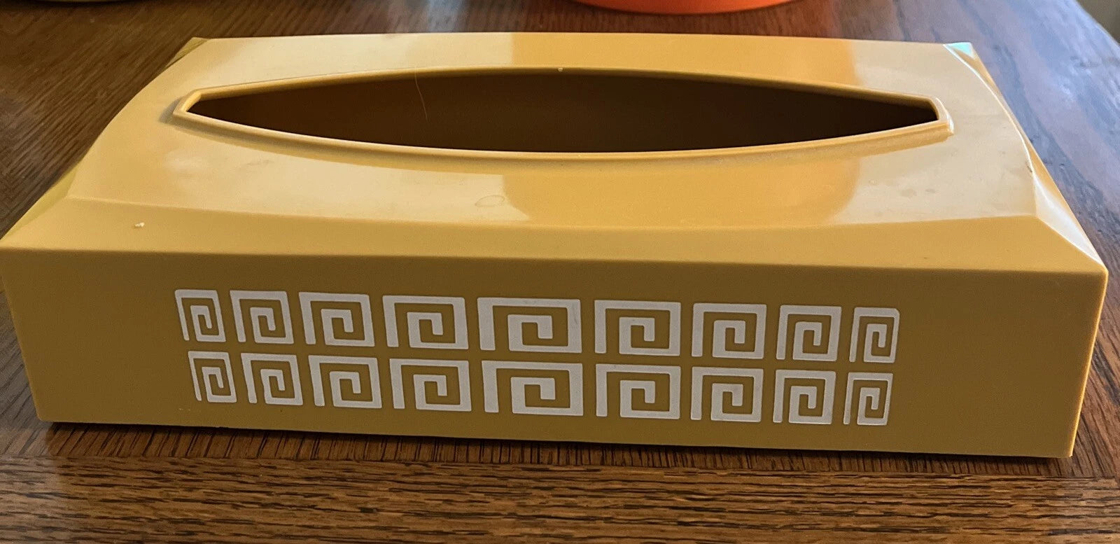 Vintage Gold Tissue Box Holder with Greek Key Pattern Plastic MCM | eBay
