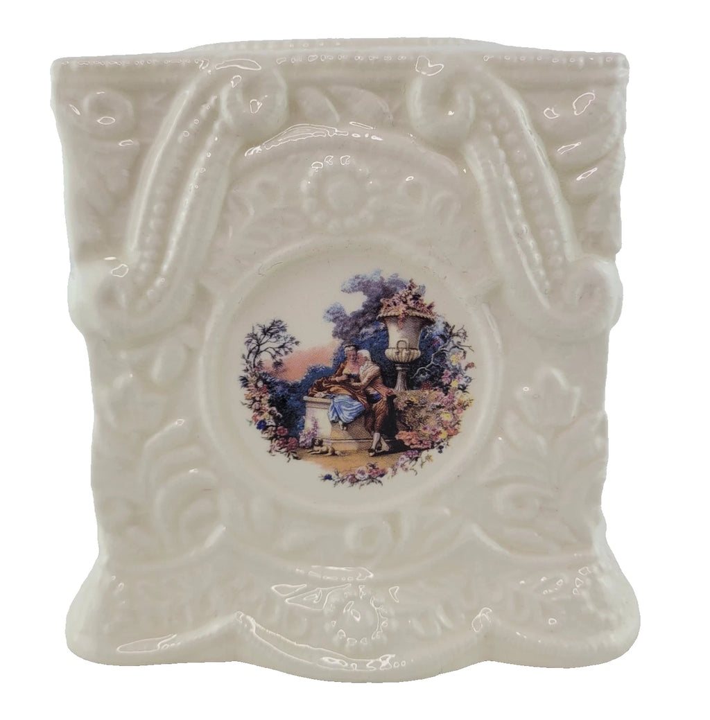 Vintage Bathroom White Ceramic 6" Slip on Facial Tissue Box Cover Holder | eBay