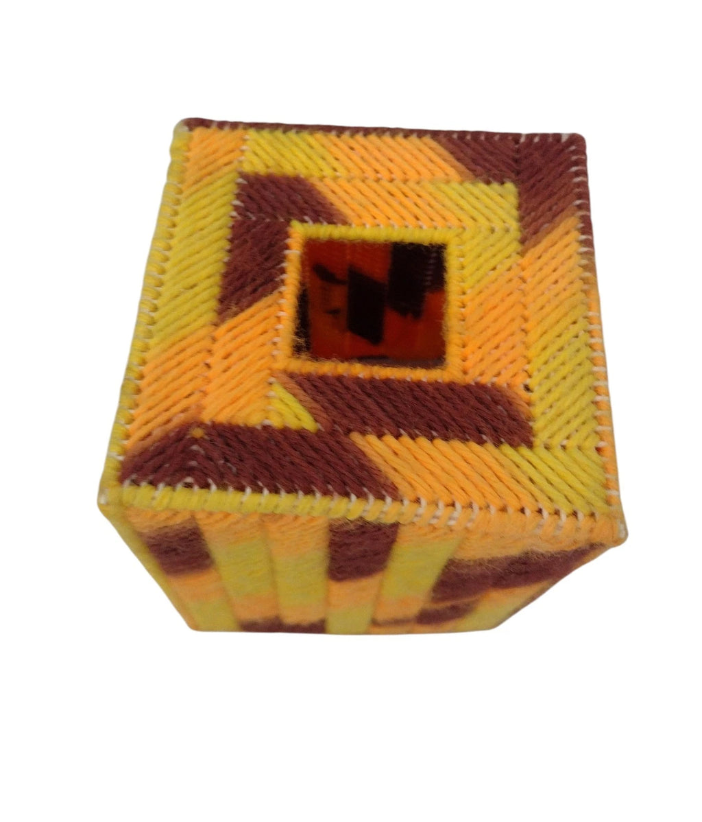 Vintage 70s Plastic Canvas Tissue Box Cover Handmade Retro | eBay